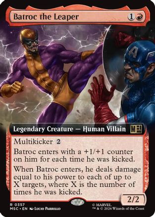 Batroc the Leaper (Extended Art) 357 Rare Commander: Marvel Super Heroes NM/M