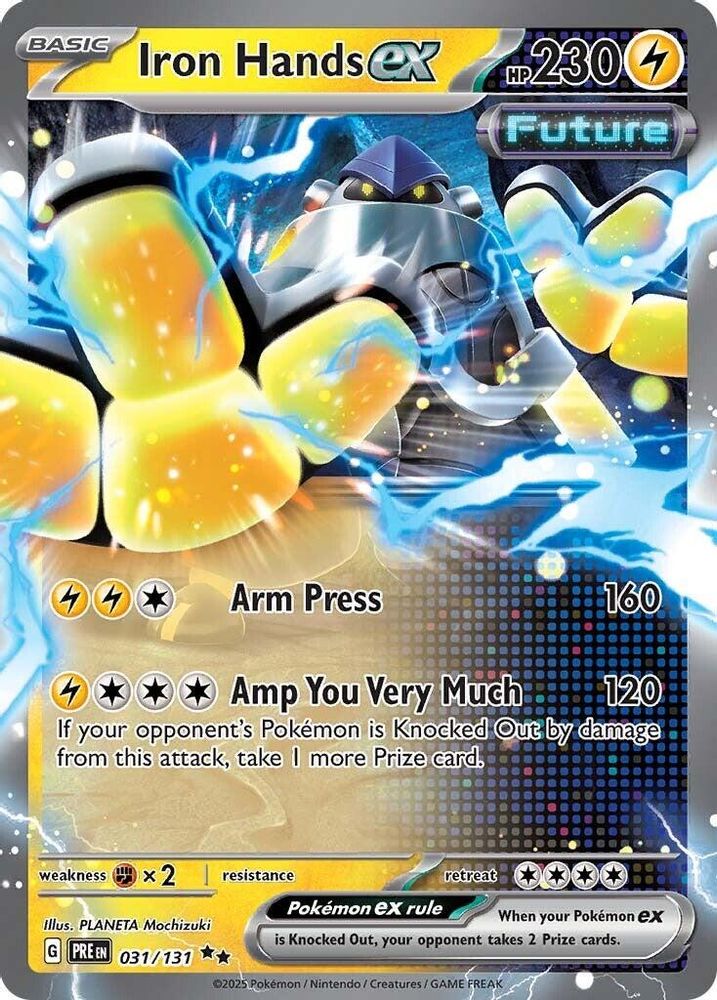 Iron Hands ex 031/131 Double Rare Prismatic Evolutions Holo NM/M