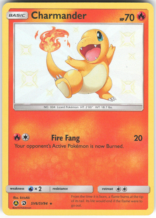Charmander Shiny Holo Rare Hidden Fates: Shiny Vault SV6/SV94 NM