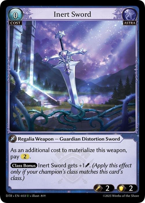Inert Sword 033 Uncommon Distorted Reflections NM