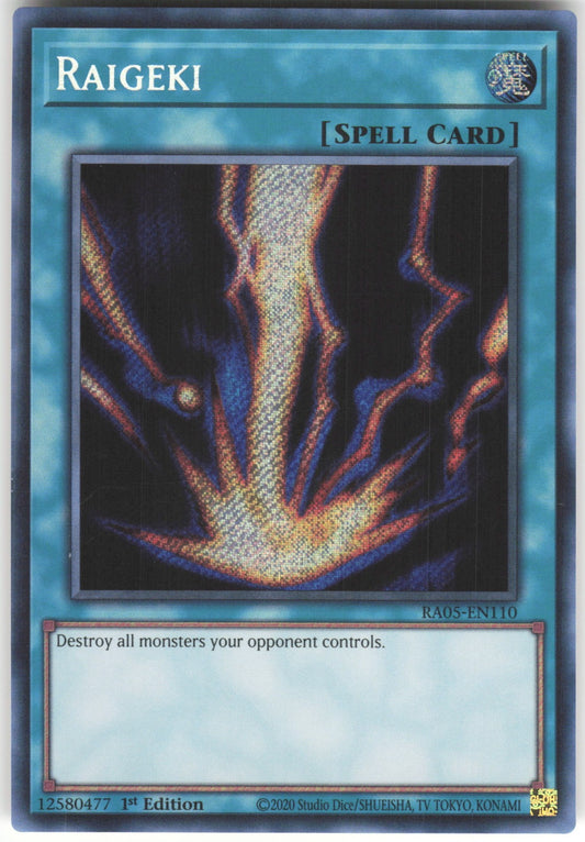 Raigeki (Secret Rare) Secret Rare Rarity Collection 5 RA05-EN110 NM