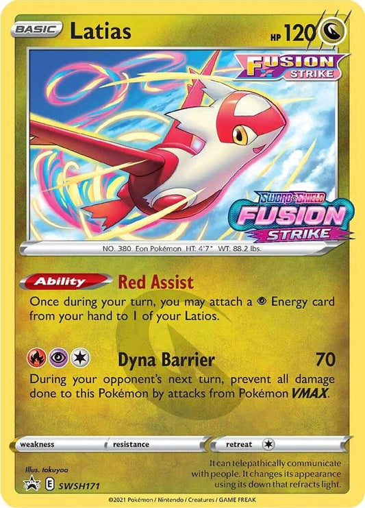 Latias (Prerelease) SWSH171 Promo Sword & Shield Promo Holo NM/M