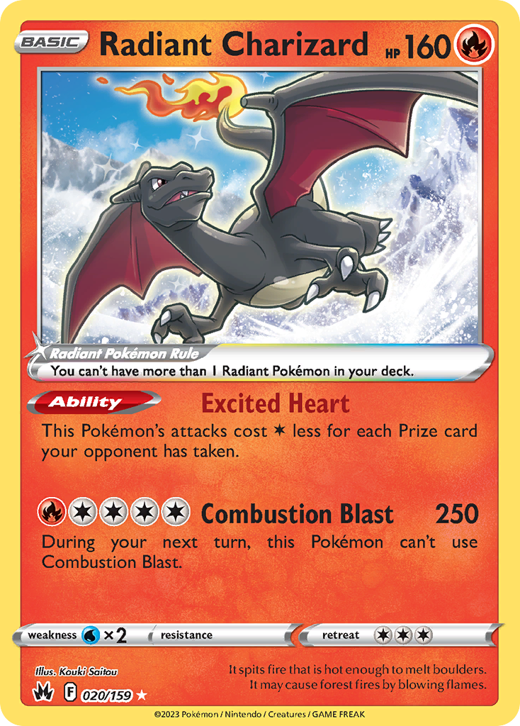 Radiant Charizard 020/159 Radiant Crown Zenith NM/M