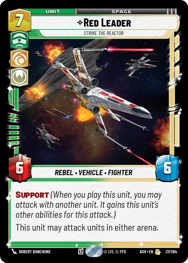 Red Leader - Strike the Reactor 37/264 Rare Ashes of the Empire NM/M