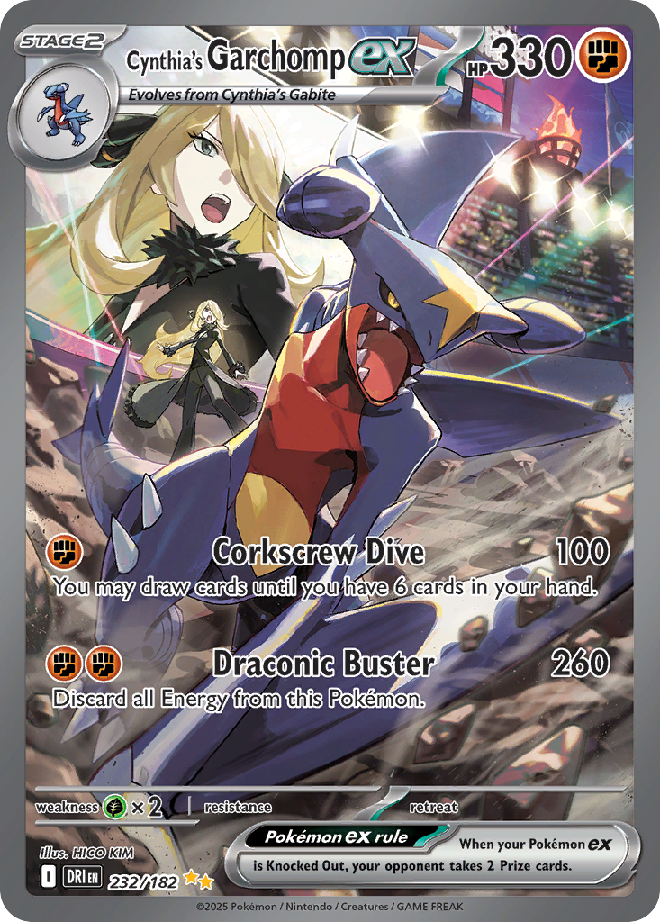 Cynthia's Garchomp ex 232/182 Holo Destined Rivals NM/M