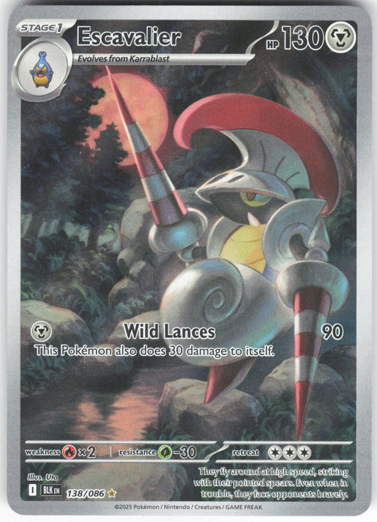 Escavalier - Illustration Rare SV: Black Bolt 138/086 NM