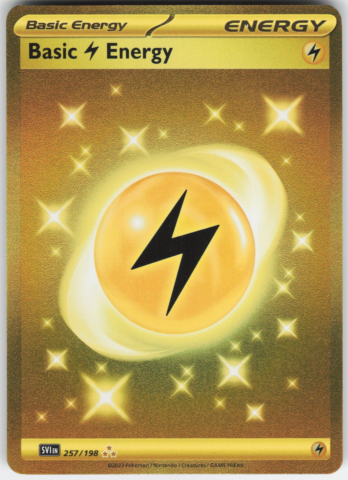 Basic Lightning Energy - Hyper Rare SV01: Scarlet & Violet Base Set 257/198 NM