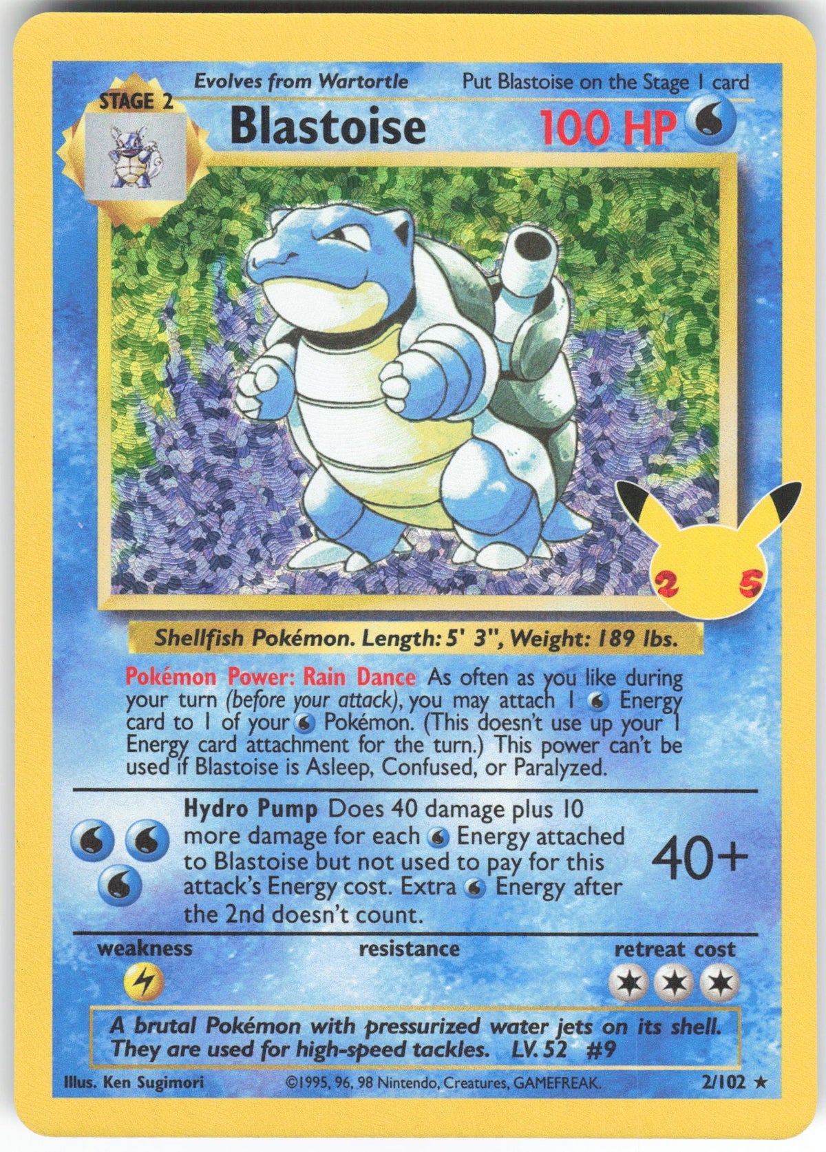 Blastoise Classic Collection Celebrations: Classic Collection 2/102 NM ...