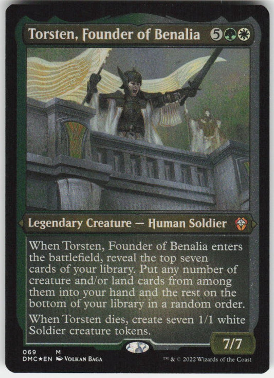Torsten, Founder of Benalia (Foil Etched) M Commander: Dominaria United 69 NM