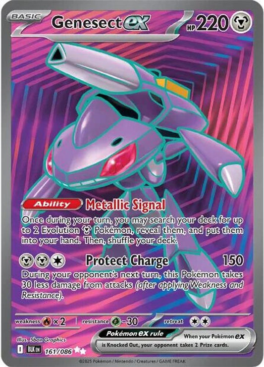 Genesect ex 161/086 Ultra Rare Black Bolt Holo NM/M