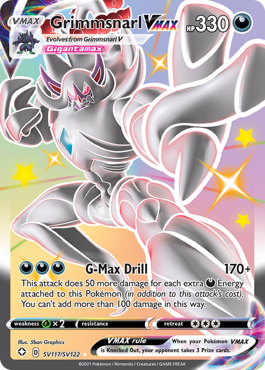 Grimmsnarl VMAX SV117/SV122 VMAX Rare Shining Fates Shiny Vault Holo NM/M