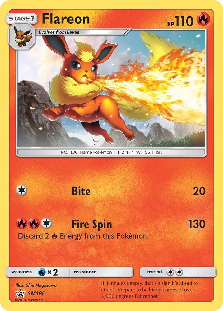 Flareon - (Let's Play, Eevee!) SM186 Promo Sun & Moon Promo NM/M