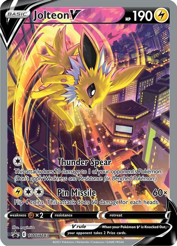 Jolteon V SWSH183 Promo Sword & Shield Promo Holo NM/M