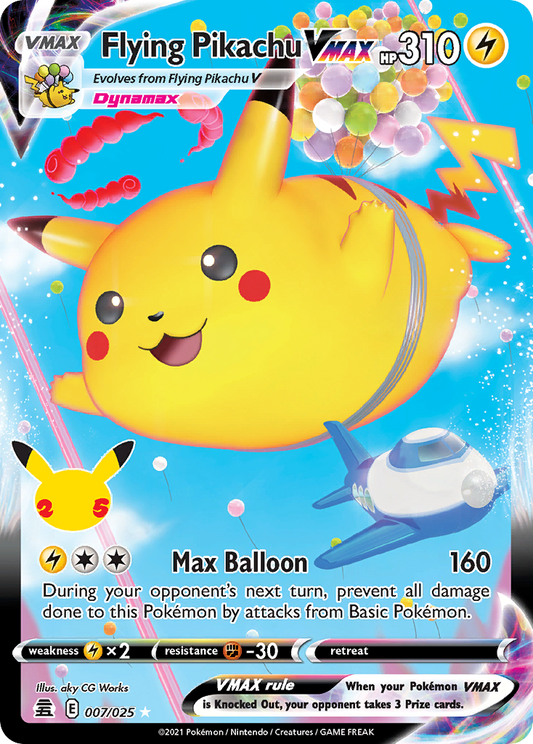 Flying Pikachu VMAX 007/025 VMAX Rare Celebrations Holo NM/M