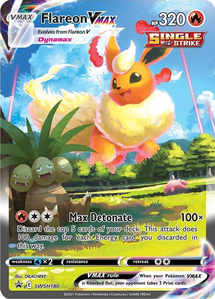 Flareon VMAX SWSH180 Promo Sword & Shield Promo Holo NM/M