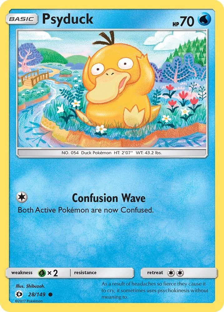 Psyduck 28/149 Common SM Base Set NM/M