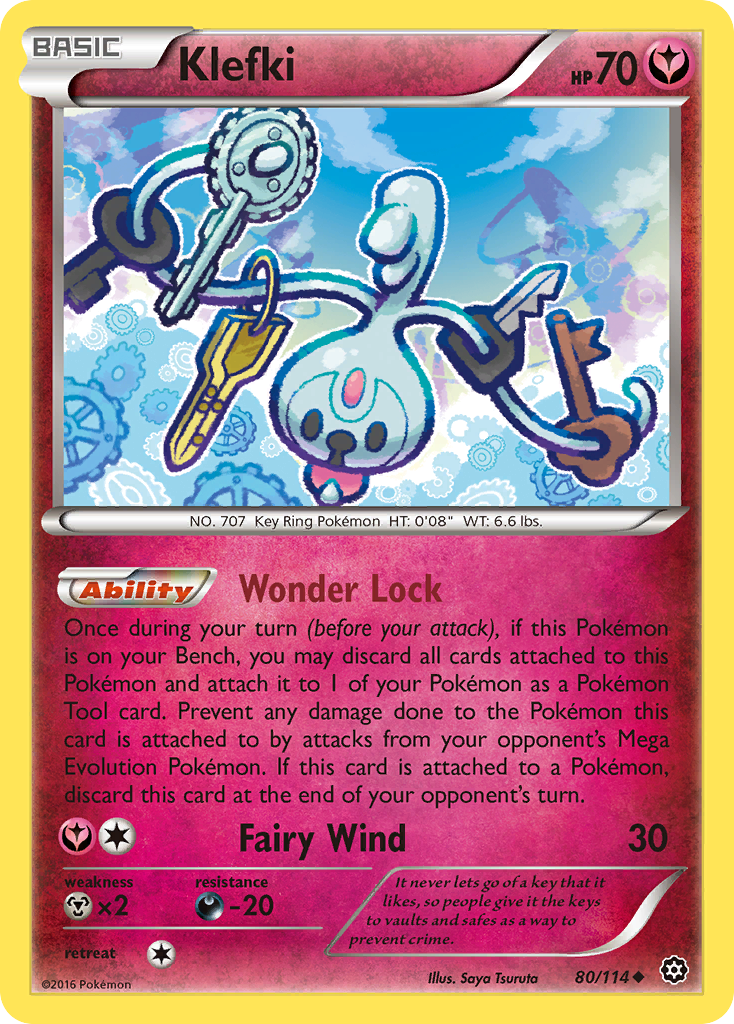 Klefki 80/114 Uncommon Steam Siege NM/LP
