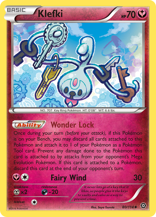 Klefki 80/114 Uncommon Steam Siege NM/LP