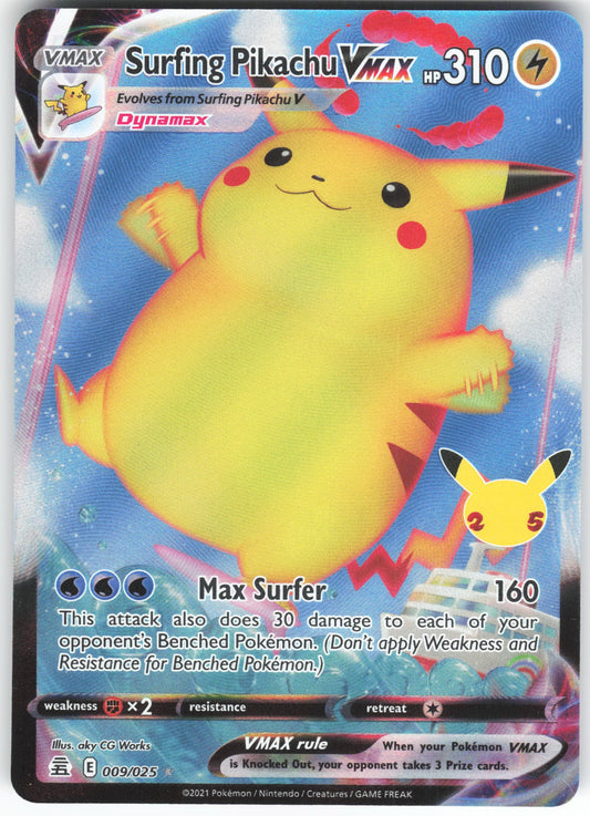 Surfing Pikachu VMAX Ultra Rare Celebrations 009/025 NM