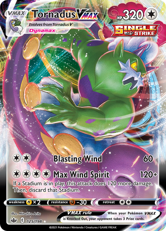 Tornadus VMAX 125/198 VMAX Rare Chilling Reign Holo NM/M
