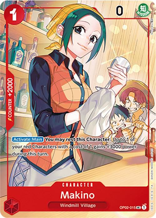 Makino (Japanese 1st Anniversary Set) OP02-015 One Piece Promotion Cards NM/M
