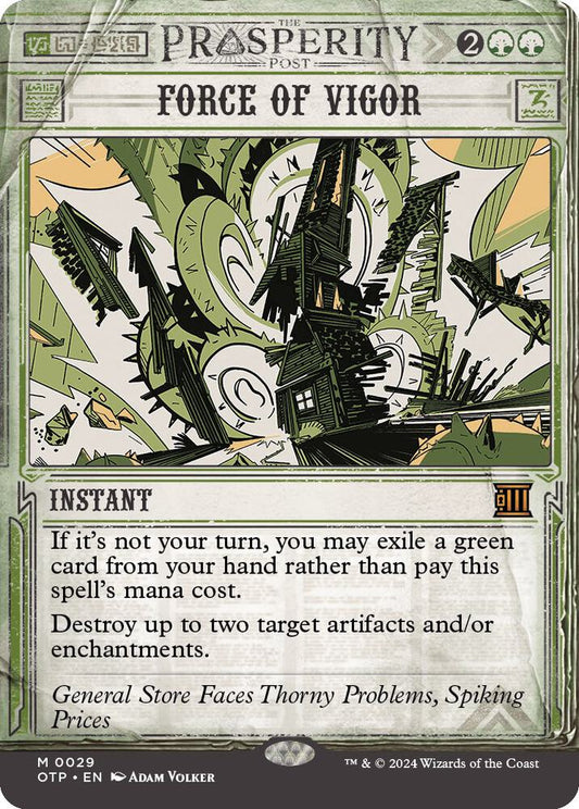 Force of Vigor 29 Foil Mythic Outlaws of Thunder Junction: Breaking News NM/M