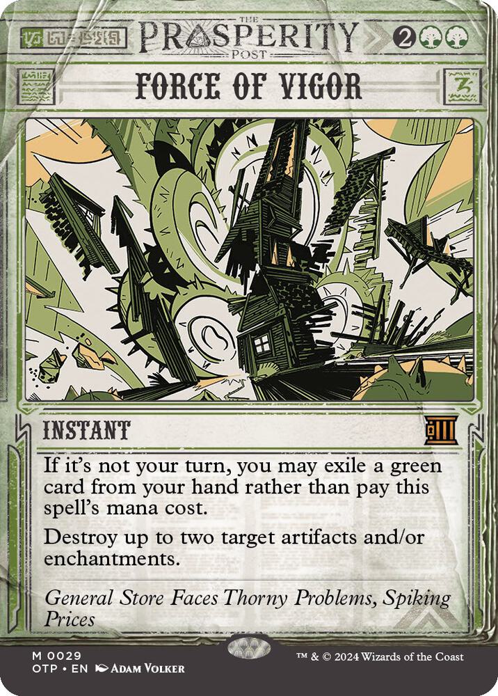 Force of Vigor 29 Mythic Foil Outlaws of Thunder Junction: Breaking News NM/M