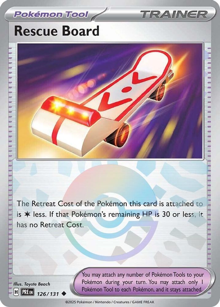 Rescue Board (Poke Ball Pattern) 126/131 Uncommon Prismatic Evolutions Holo NM/M