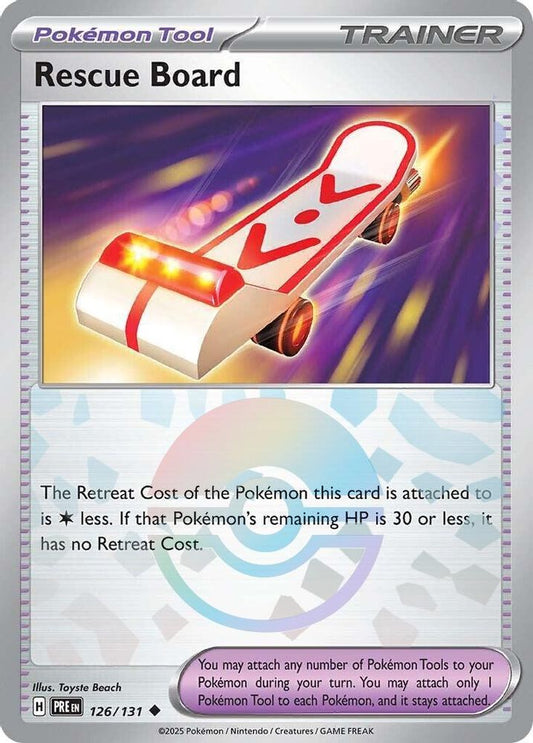 Rescue Board (Poke Ball Pattern) 126/131 Uncommon Prismatic Evolutions Holo NM/M