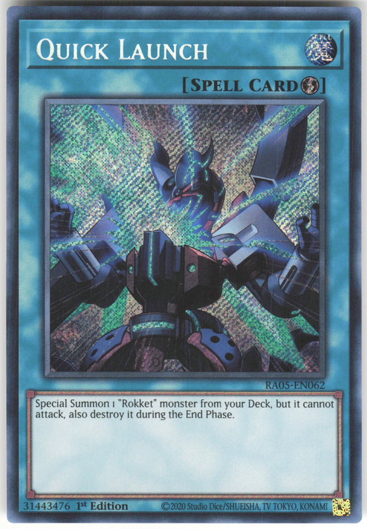 Quick Launch (Secret Rare) Secret Rare Rarity Collection 5 RA05-EN062 NM
