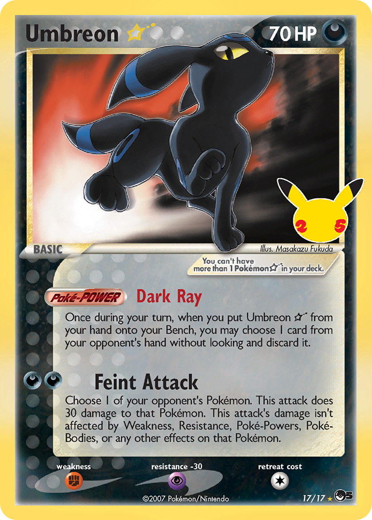 Umbreon Star 17/17 Classic Collection Celebrations: Classic Collection NM/M