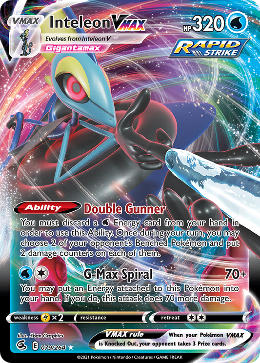 Inteleon VMAX 079/264 VMAX Rare Fusion Strike Holo NM/M