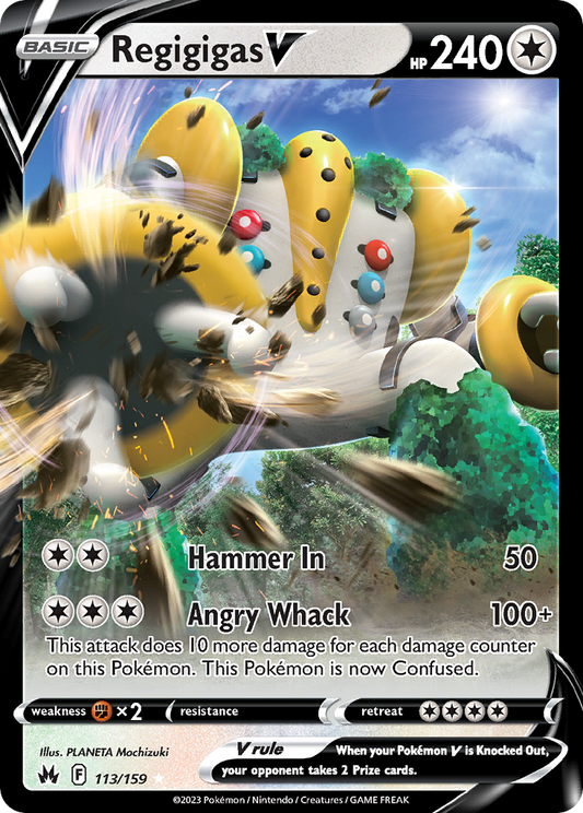 Regigigas V 113/159 V Rare Crown Zenith Holo NM/M
