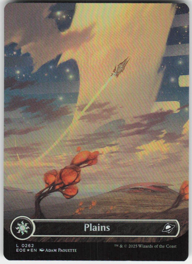 Plains (0262) (Borderless Foil) L Edge of Eternities 262 NM