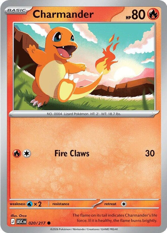 Charmander 020/217 Common Ascended Heroes NM/M