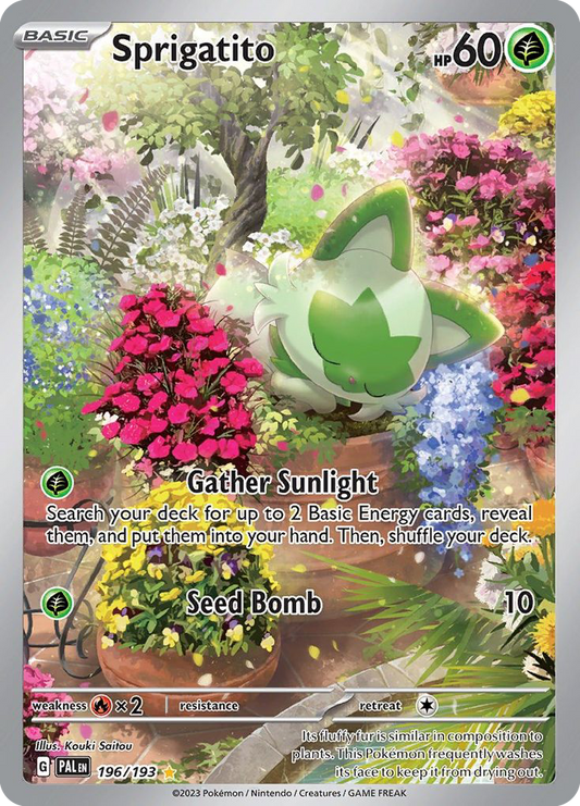 Sprigatito 196/193 Illustration Rare Paldea Evolved NM/M