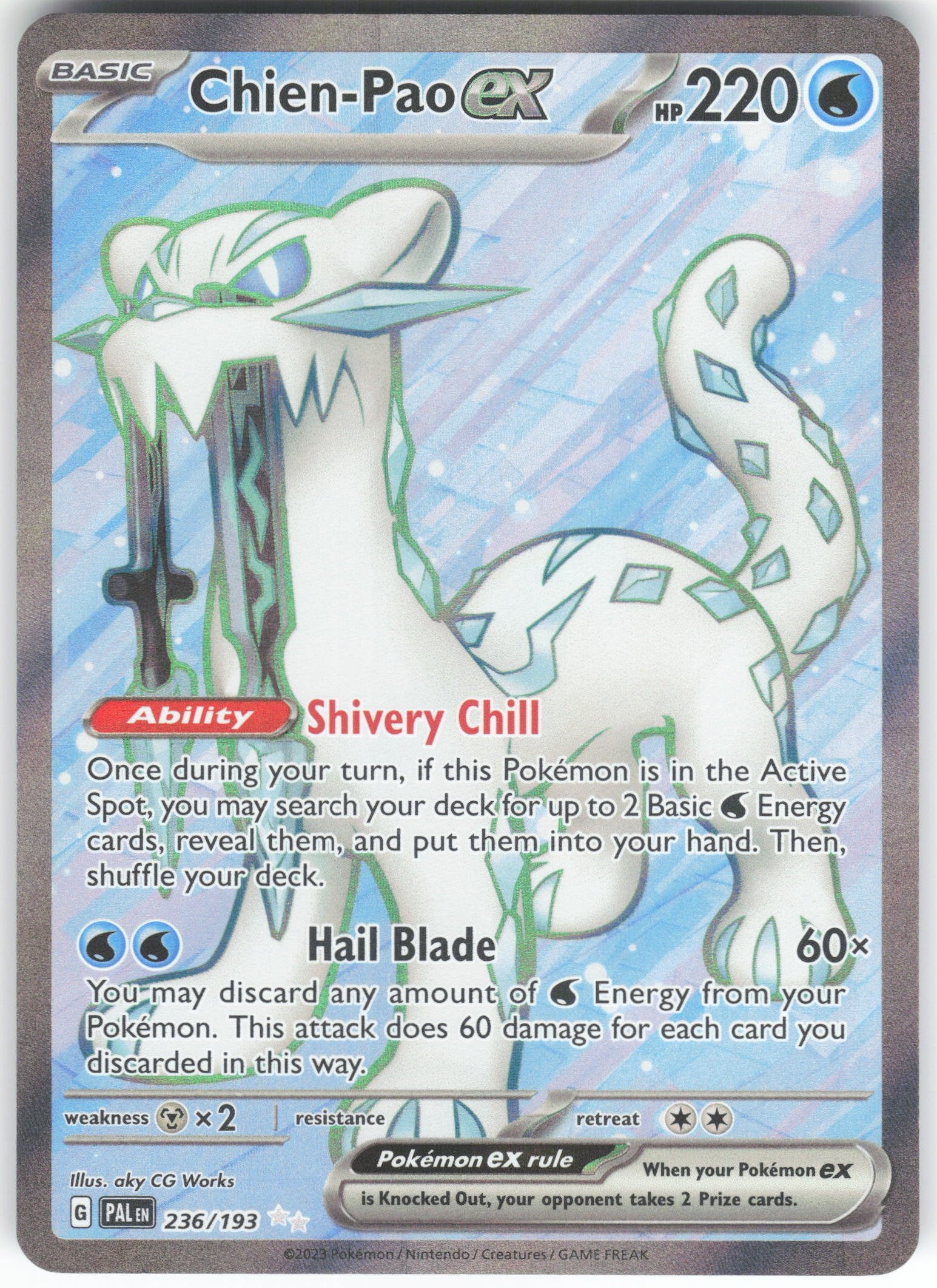 Chien-Pao ex - Ultra Rare SV02: Paldea Evolved 236/193 NM