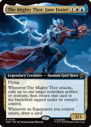The Mighty Thor, Jane Foster (Extended Art) 420 Foil Marvel Super Heroes NM/M