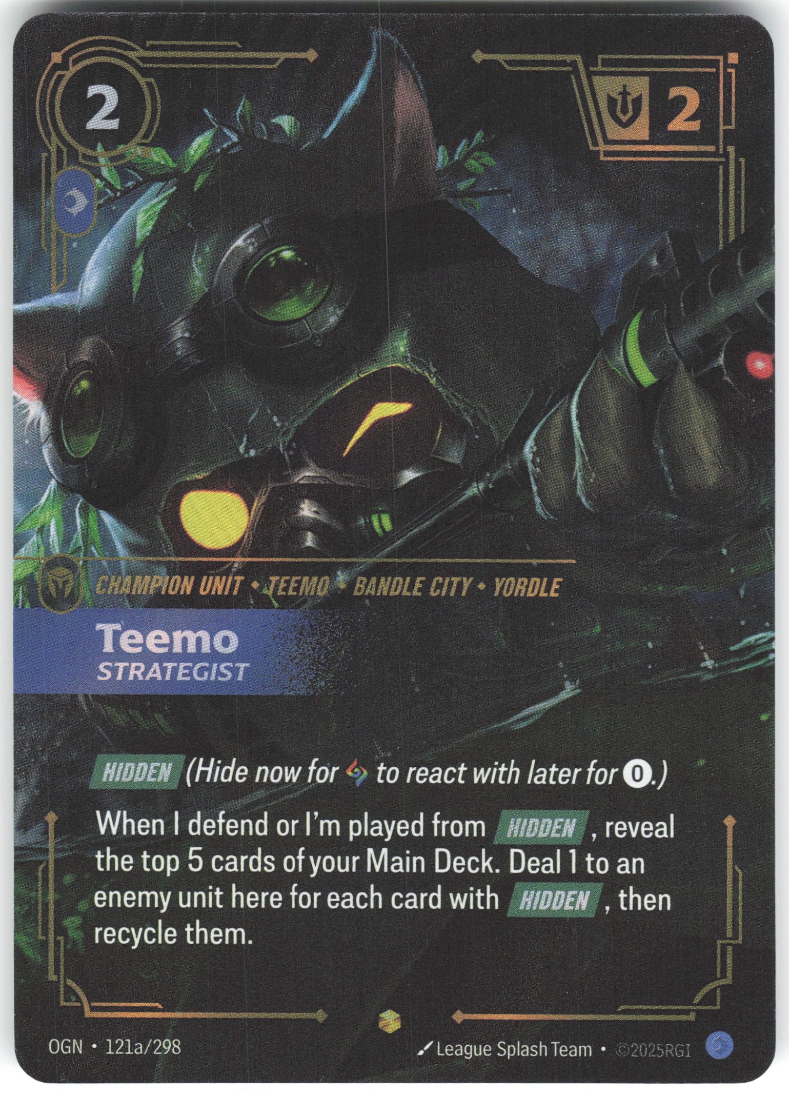 Teemo - Strategist (Alternate Art) Showcase Origins 121a/298 NM