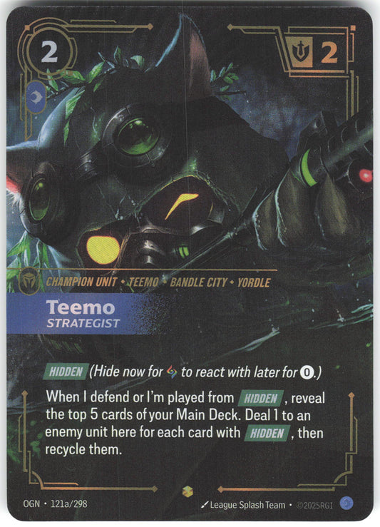 Teemo - Strategist (Alternate Art) Showcase Origins 121a/298 NM