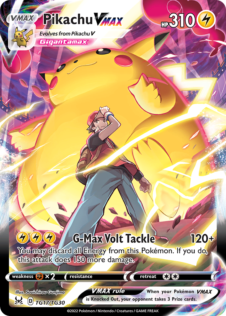 Pikachu VMAX TG17/TG30 VMAX Rare Lost Origin Trainer Gallery Holo NM/M