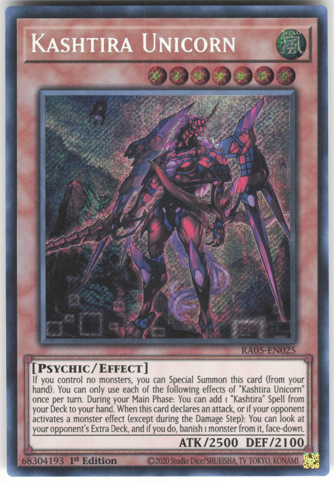 Kashtira Unicorn (Secret Rare) Secret Rare Rarity Collection 5 RA05-EN025 NM