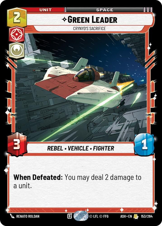 Green Leader - Crynyd's Sacrifice 153/264 Rare Ashes of the Empire NM/M