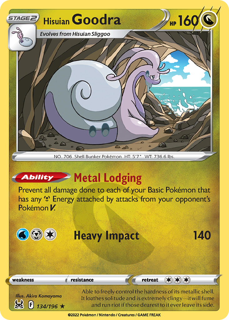 Hisuian Goodra 134/196 Rare Lost Origin Holo NM/LP
