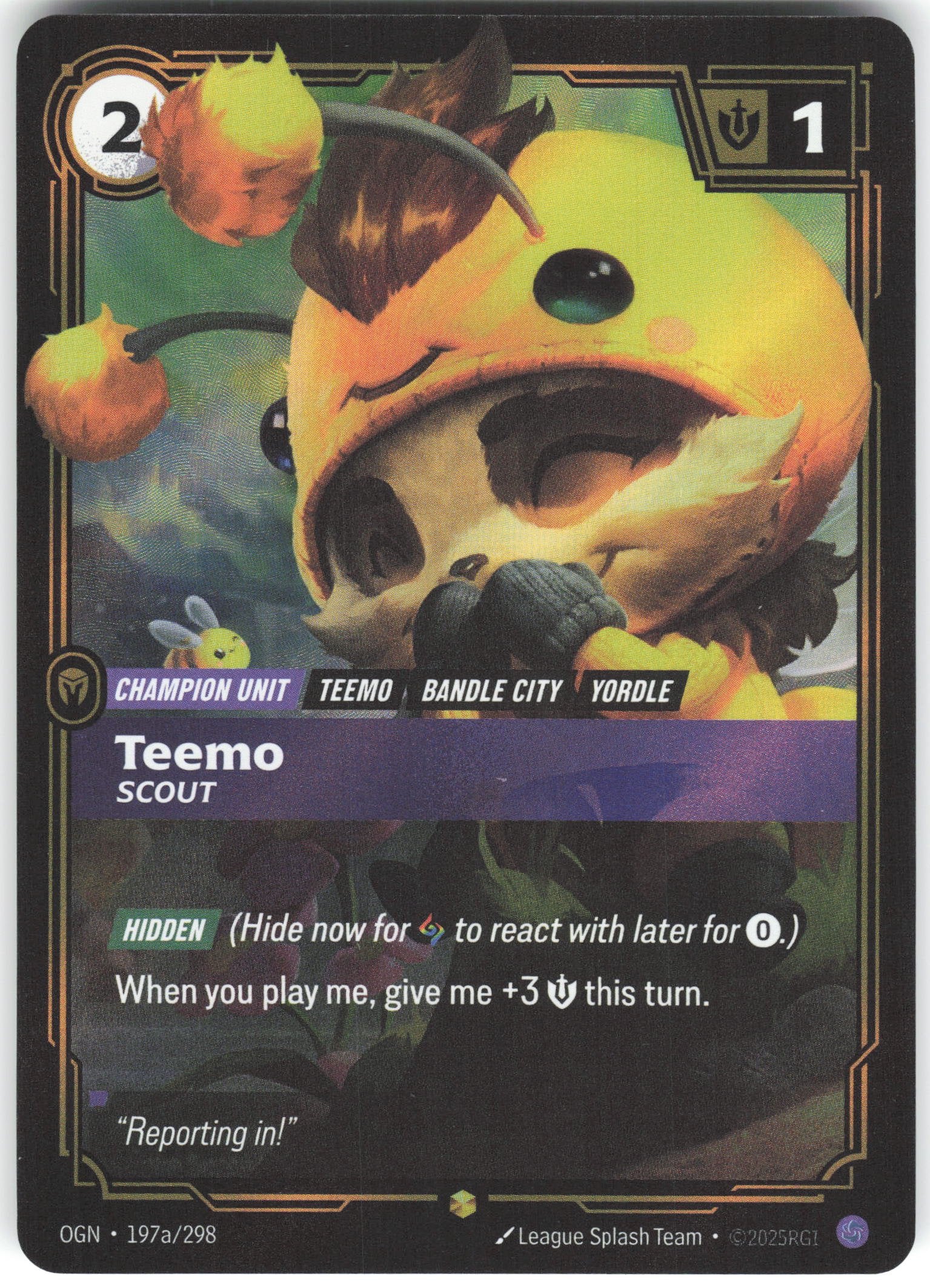 Teemo - Scout (Alternate Art) Showcase Origins 197a/298 NM