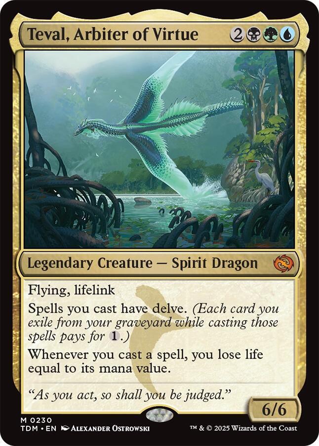 Teval, Arbiter of Virtue 230 Mythic Tarkir: Dragonstorm Foil NM/M