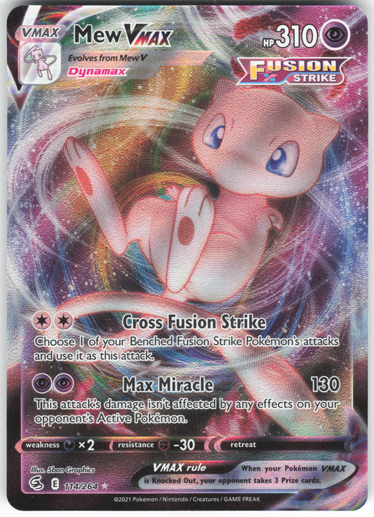 Mew VMAX Ultra Rare SWSH08: Fusion Strike 114/264 NM