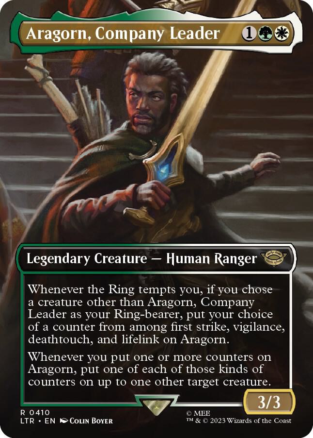Aragorn, Company Leader (Borderless) 410 Universes Beyond: The Lord of the Rings: Tales of Middle-earth NM/M