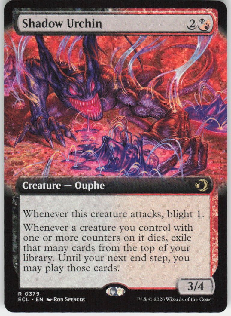 Shadow Urchin (Extended Art) R Lorwyn Eclipsed 379 NM