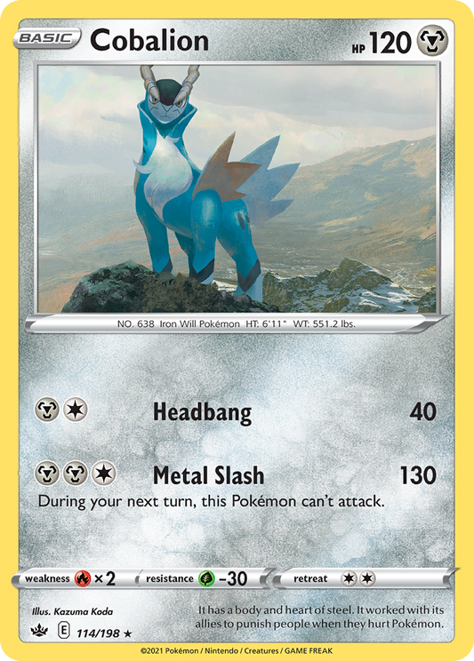 Cobalion 114/198 Rare Chilling Reign Holo NM/LP